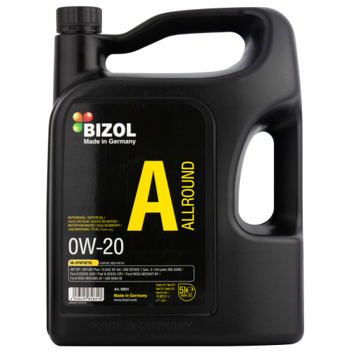 Синтетическое моторное масло Allround 0W-20 - 5 л Синтетическое моторное масло Allround 0W-20 - 5 л