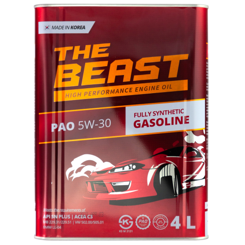 Синтетическое моторное масло PAO 5W-30 - 4 л Синтетическое моторное масло PAO 5W-30 - 4 л