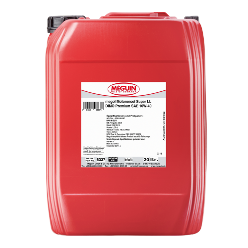 НС-синтетическое моторное масло Megol Motorenoel Super LL DIMO Premium 10W-40 - 20 л НС-синтетическое моторное масло Megol Motorenoel Super LL DIMO Premium 10W-40 - 20 л