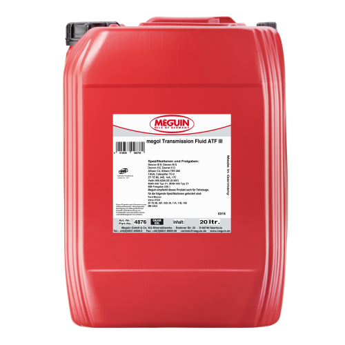 НС-синтетическое трансмиссионное масло для АКПП Megol Transmission Fluid ATF III - 20 л НС-синтетическое трансмиссионное масло для АКПП Megol Transmission Fluid ATF III - 20 л