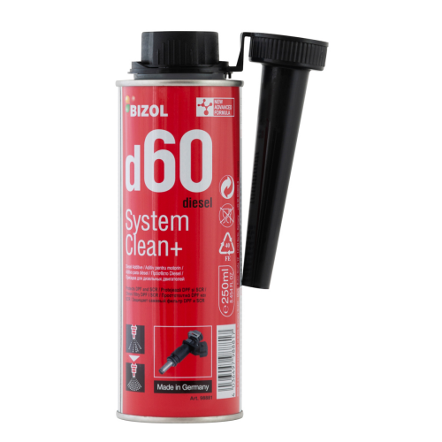 Присадка для дизельных двигателей Diesel System Clean+ d60 - 0,25 л Присадка для дизельных двигателей Diesel System Clean+ d60 - 0,25 л