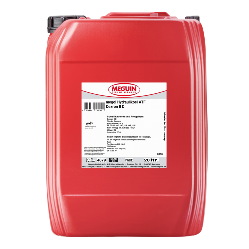 Минеральное трансмиссионное масло для АКПП Megol Hydraulikoel ATF Dexron II D - 20 л Минеральное трансмиссионное масло для АКПП Megol Hydraulikoel ATF Dexron II D - 20 л