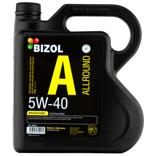 Синтетическое моторное масло Allround 5W-40 - 4 л Синтетическое моторное масло Allround 5W-40 - 4 л