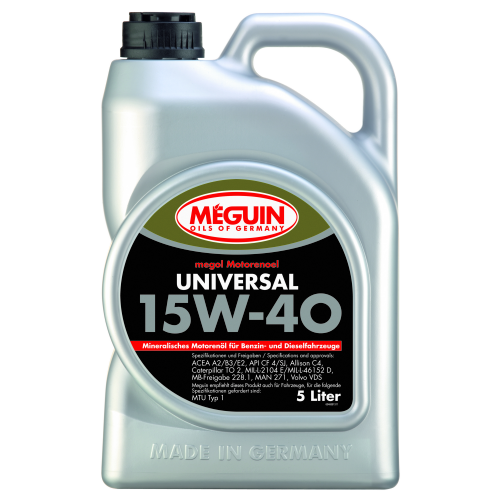 Минеральное моторное масло Megol Motorenoel Universal 15W-40 - 5 л Минеральное моторное масло Megol Motorenoel Universal 15W-40 - 5 л