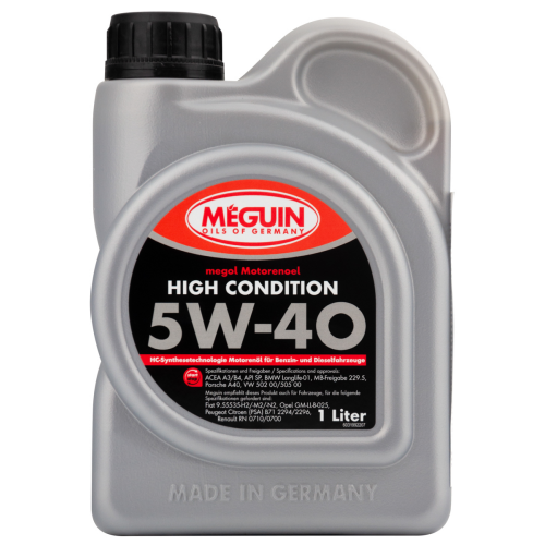 НС-синтетическое моторное масло Megol Motorenoel High Condition 5W-40 - 1 л НС-синтетическое моторное масло Megol Motorenoel High Condition 5W-40 - 1 л